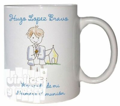 taza comunión personalizada - vinilosymas.es