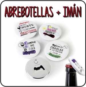 Imanes nevera + abrebotellas personalizados