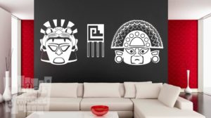 Vinilo decorativo dibujo azteca - vinilosymas.es