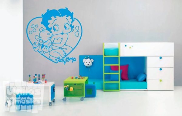 Vinilo decorativo de Betty Boop con perrito