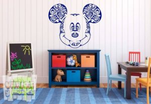 Vinilo decorativo de Mickey Mouse tribal, Disney.