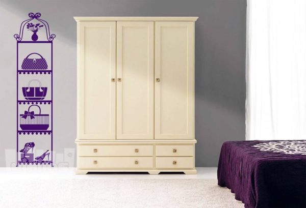 Vinilo decorativo estantería señora - vinilosymas.es