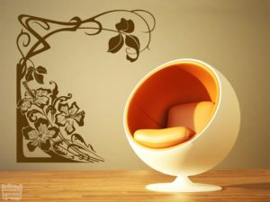 Vinilo decorativo flor pétalos.