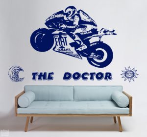 Vinilo decorativo Valentino Rossi "the doctor" sol y luna