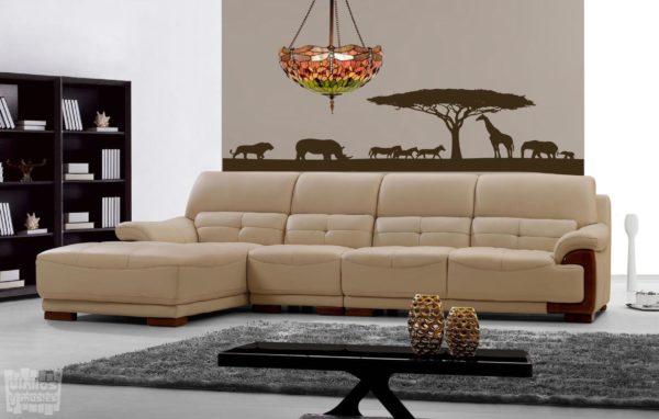 Vinilo decorativo sabana animales 1.