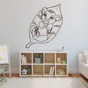 Vinilo decorativo de Simba baby "película de disney, el rey leon"