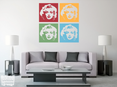 Vinilo decorativo de Marilyn Monroe "cuadros colores"
