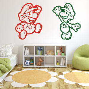 Vinilo decorativo de Mario y Luigi