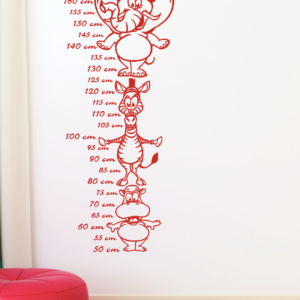 Vinilo decorativo medidor infantil animales
