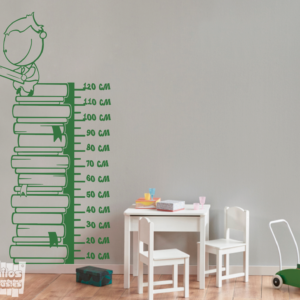 Vinilo decorativo medidor infantil libros