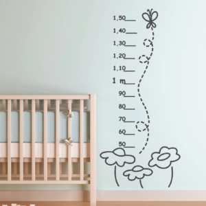 Vinilo decorativo medidor infantil mariposas