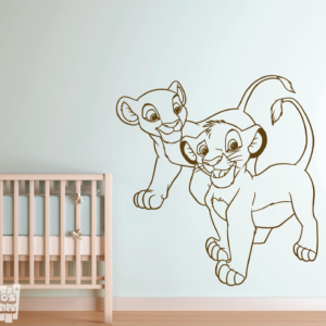 Vinilo decorativo de Simba y Nala "el rey león"