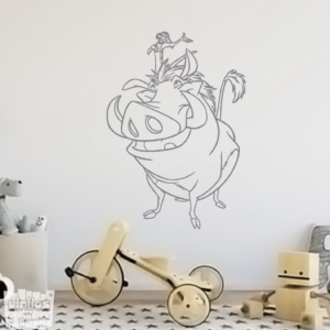 Vinilo decorativo de Timon y Pumba "el rey león"
