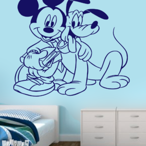 Vinilo decorativo de Mickey mouse y Pluto