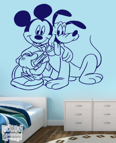 Vinilo decorativo de Mickey mouse y Pluto