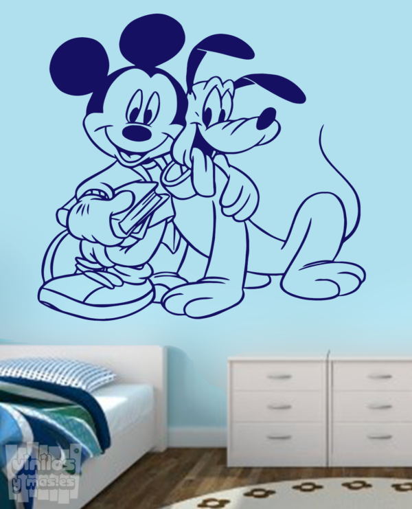 Vinilo decorativo de Mickey mouse y Pluto