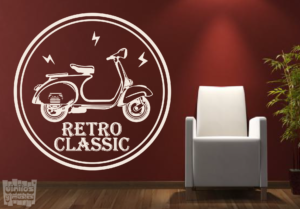Vinilo decorativo de Vespa "retro classic"