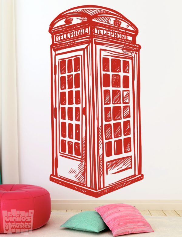 Vinilo decorativo de cabina telefonica de Londres