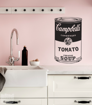 Vinilo decorativo lata de sopa Campbell "Andy Warhol"