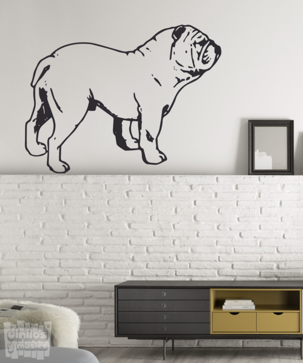 Vinilo decorativo de Bulldog Ingles