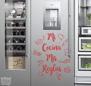 Vinilo decorativo mi cocina, mis reglas - vinilosymas.es