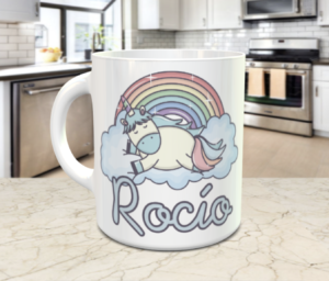 taza unicornio + nombre - vinilosymas.es