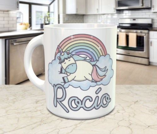 taza unicornio + nombre - vinilosymas.es