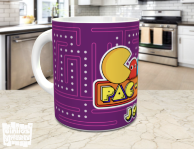 taza pacman con nombre - vinilosymas.es