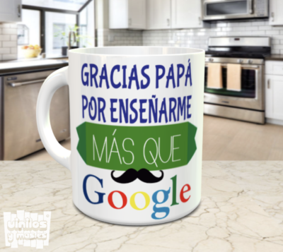 Taza gracias papá por enseñarme más que google