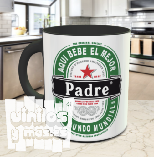 taza papá heineken