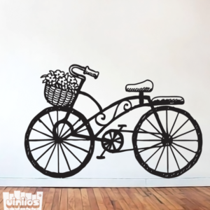 Vinilo decorativo Bicicleta vintage cesta.