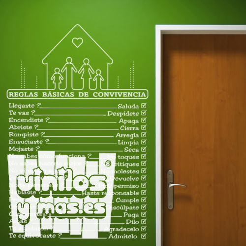 Vinilo decorativo: Reglas básicas de convivencia.