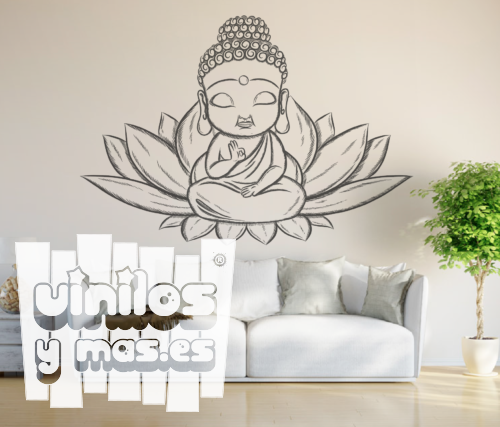 Vinilo decorativo Buda adorable