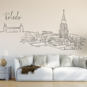Vinilo decorativo dibujo Toledo.