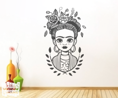 Vinilo decorativo Frida Kahlo - dibujo - vinilosymas.es