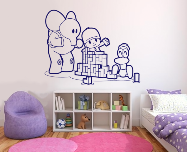 Vinilo decorativo Pocoyo bloques - vinilosymas.es