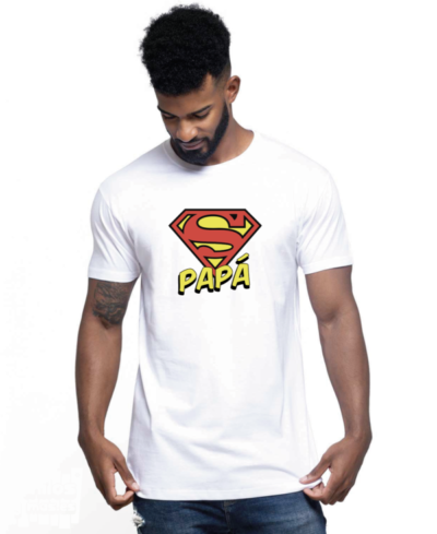 Camiseta Super papa - vinilosymas.es