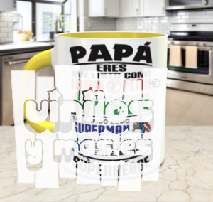 taza papá superheroes color - vinilosymas.es