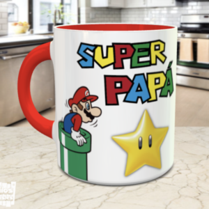 Taza Super papá "Super Mario" - vinilosymas.es