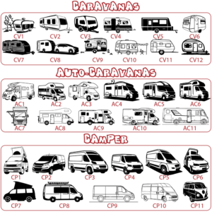 dibujos caravanas, autos y camper - vinilosymas.es